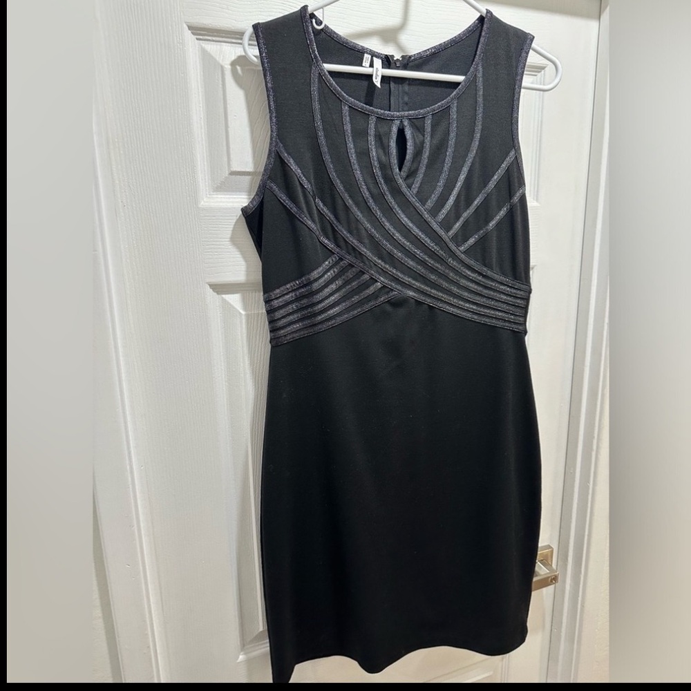Studio Y Black Halter Sheath Mini Dress
